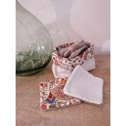 Lot de 7 lingettes avec panière assortie