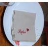 Serviette de table brodée