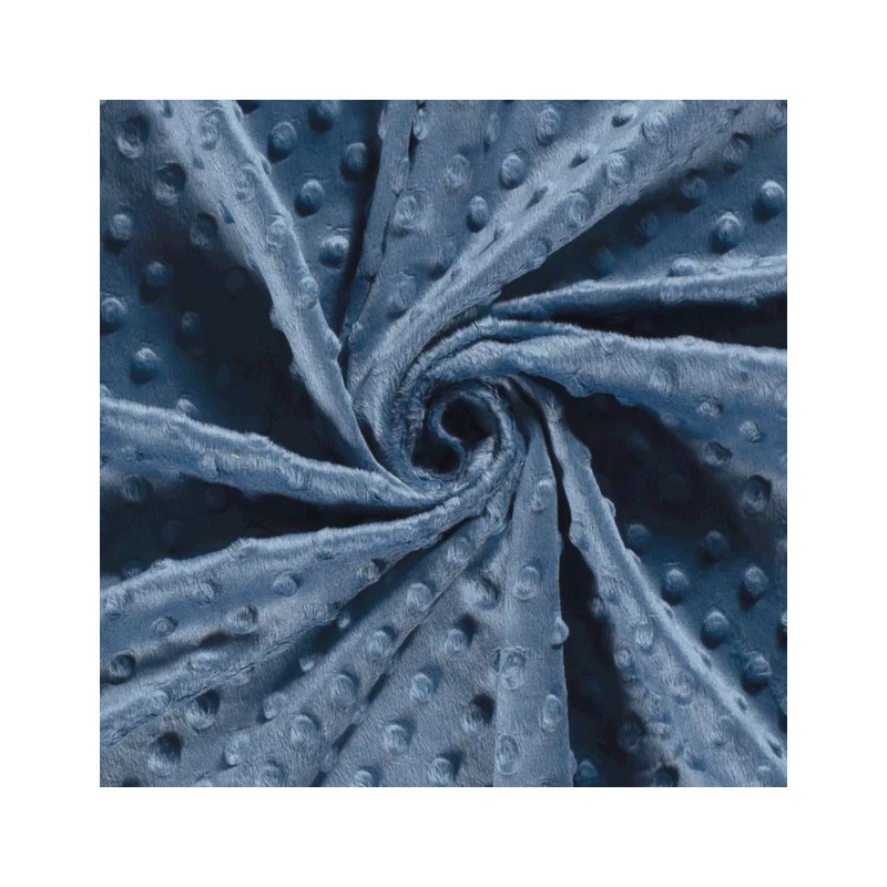 Minky bleu indigo