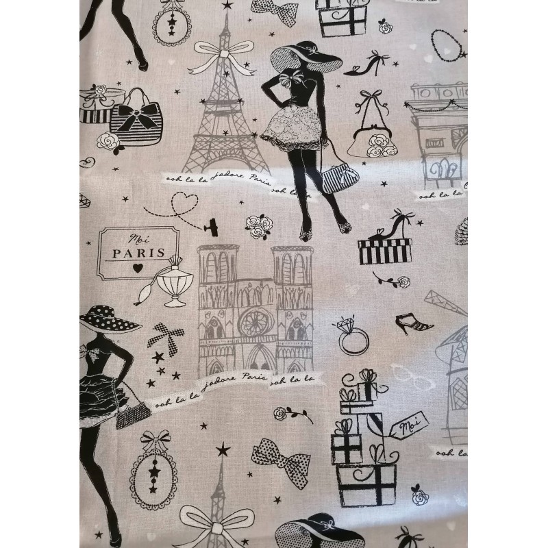 J'adore Paris fond gris